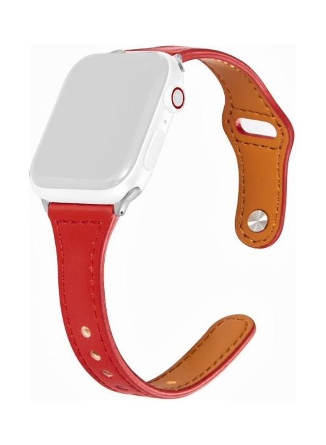 HuHa Watch Strap For Apple Watch Series 7 45mm/6 & Se & 5 & 4 44mm/3 & 2 & 1 42mm Red - Image 1