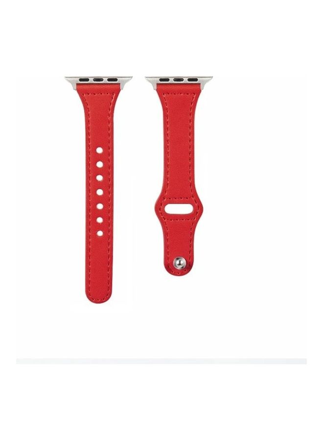 HuHa Watch Strap For Apple Watch Series 7 45mm/6 & Se & 5 & 4 44mm/3 & 2 & 1 42mm Red - Image 2