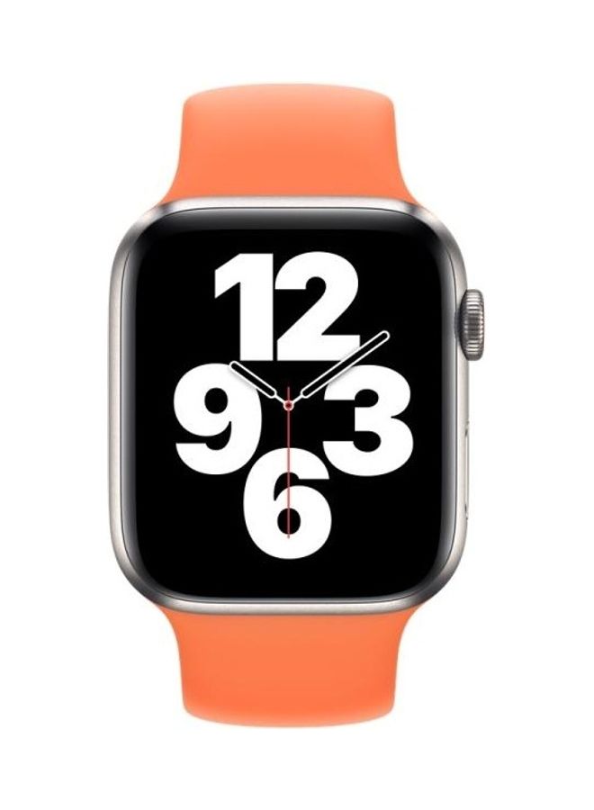 HuHa - Replacement Watch Band For Apple Watch Series 7 45mm/6 & SE & 5 & 4 44mm/3 & 2 & 1 42mm Gold Orange - Image 1