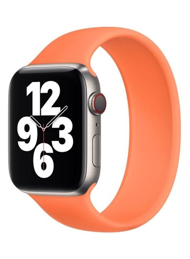 HuHa - Replacement Watch Band For Apple Watch Series 7 45mm/6 & SE & 5 & 4 44mm/3 & 2 & 1 42mm Gold Orange - Image 1