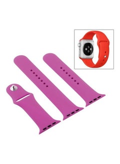 Rubber Sport Watchband with Pin-and-tuck Closure For Apple Watch Series 7/6/SE/5/4/3/2/1 42/44/45mm Dragon Fruit