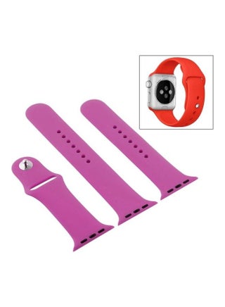 Rubber Sport Watchband with Pin-and-tuck Closure For Apple Watch Series 7/6/SE/5/4/3/2/1 42/44/45mm Dragon Fruit - v1634550248/N51418291A_1