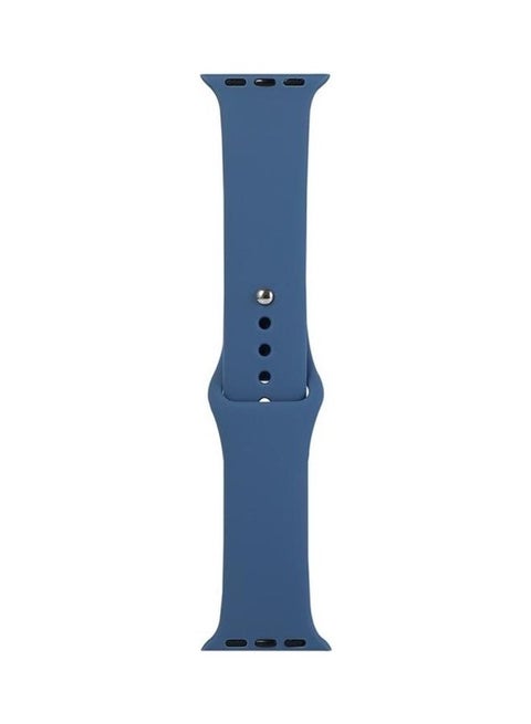 Silicone Replacement Strap For Apple Watch Series 7/6/SE/5/4/3/2/1 38/40/41mm Blue