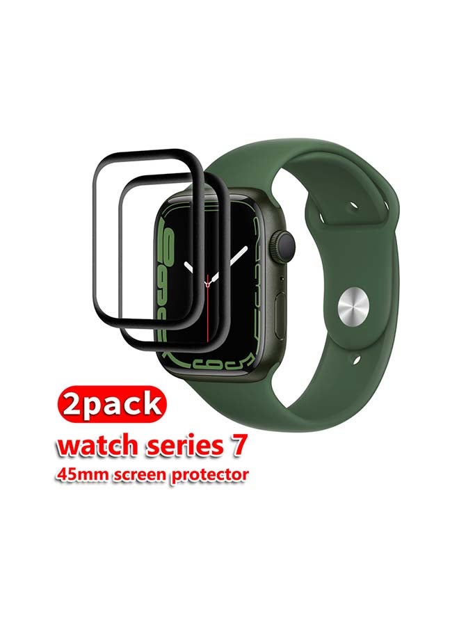 2-Piece Screen Protector For Apple Watch Series 7 45mm Clear