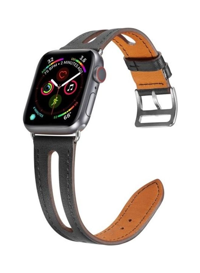 HuHa - Ethnic Replacement Watchband For Apple Watch Series 1/2/3/4/5/6/7/SE 38/40/41mm Black - Image 1