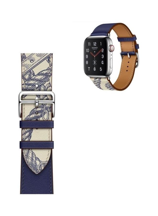 HuHa Ethnic Replacement Watchband For Apple Watch Series 1/2/3/4/5/6/7/SE 38/40/41mm Blue - Image 1