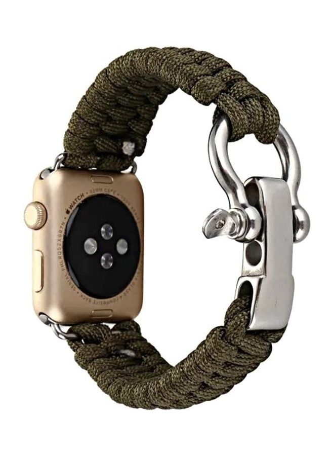 HuHa Umbrella Cord Braided Strap For Apple Watch Series 7 41mm/6 & Se & 5 & 4 40mm/3 & 2 & 1 38mm Black/White - Image 2