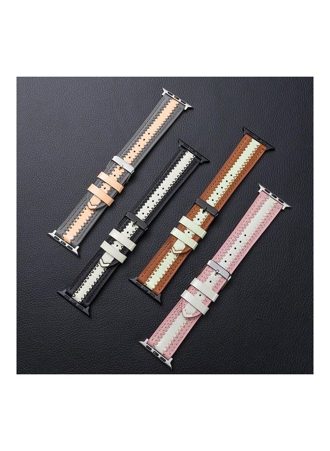 HuHa Luminous Replacement Watchband For Apple Watch Series 7 41mm/6 & Se & 5 & 4 40mm/3 & 2 & 1 38mm Grey  - Image 2