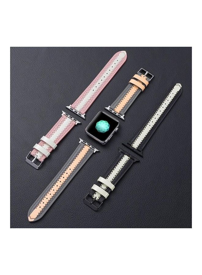 HuHa Luminous Replacement Watchband For Apple Watch Series 7 41mm/6 & Se & 5 & 4 40mm/3 & 2 & 1 38mm Grey  - Image 3