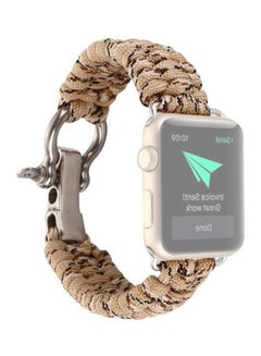 HuHa Umbrella Cord Replacement Watchbands For Apple Watch Series 7 45mm/6 & SE & 5 & 4 44mm/3 & 2 & 1 42mm Khaki  - Image 2