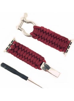 HuHa Umbrella Cord Replacement Watchbands For Apple Watch Series 7 45mm/6 & SE & 5 & 4 44mm/3 & 2 & 1 42mm Khaki  - Image 3