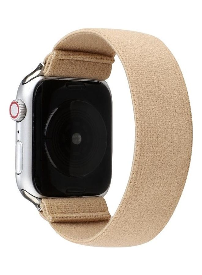 HuHa - Replacement Watchband For Apple Watch Series 7 45mm/6 & SE & 5 & 4 44mm/3 & 2 & 1 42mm Khaki - Image 1