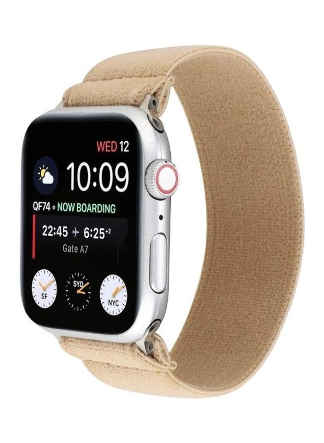 HuHa - Replacement Watchband For Apple Watch Series 7 45mm/6 & SE & 5 & 4 44mm/3 & 2 & 1 42mm Khaki - Image 1
