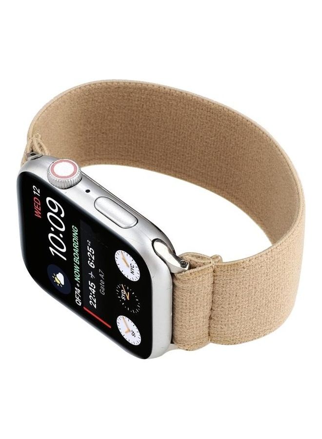 HuHa - Replacement Watchband For Apple Watch Series 7 45mm/6 & SE & 5 & 4 44mm/3 & 2 & 1 42mm Khaki - Image 1