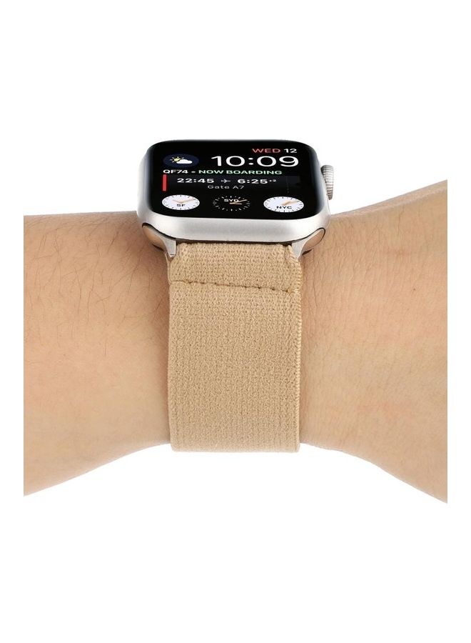 HuHa - Replacement Watchband For Apple Watch Series 7 45mm/6 & SE & 5 & 4 44mm/3 & 2 & 1 42mm Khaki - Image 1
