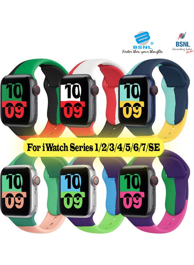 بي إس إن إل حزام سيليكون بديل 42mm/44mm/45mm/49mm أسود إصدار يونيتي الرياضي لساعات آبل سيريس 1/2/3/4/5/6/7/8/SE - Image 3