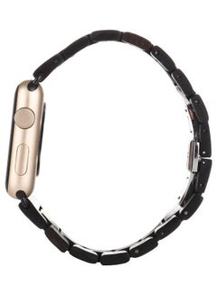 HuHa Wooden Replacement Wrist Strap Watchband For Apple Watch Series 7/6/SE/5/4/3/2/1 41/40/38mm Black  - Image 4