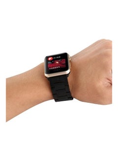 HuHa Wooden Replacement Wrist Strap Watchband For Apple Watch Series 7/6/SE/5/4/3/2/1 41/40/38mm Black  - Image 5
