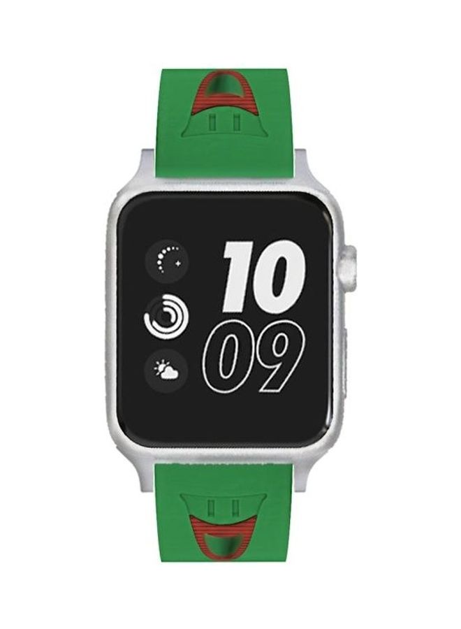 HuHa Fashion Smiling Face Pattern Silicone Strap For Apple Watch Series 3/2/1 42mm Green - Image 3