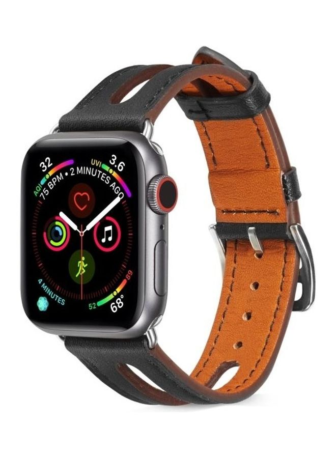 HuHa Ethnic Replacement Watchband For Apple Watch Series 1/2/3/4/5/6/7/SE 42/44/45mm Black - Image 4