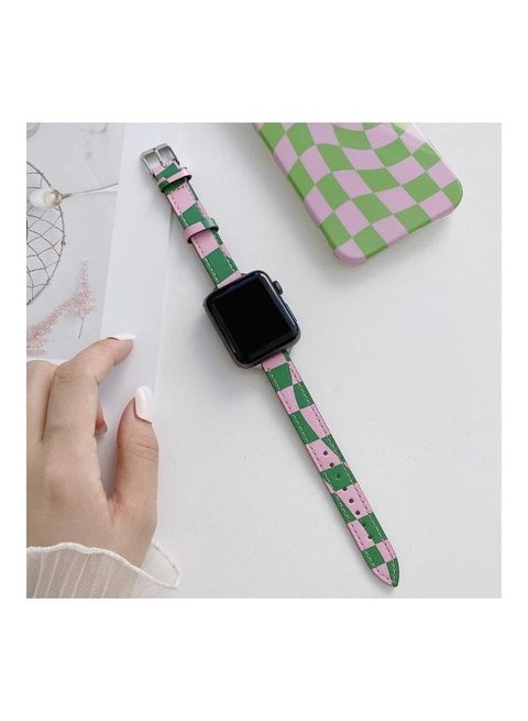 Ethnic Replacement Watchband for Apple Watch Series 1/2/3/4/5/6/7/SE 42/44/45mm Green/Purple