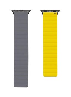 Replacement Strap For Apple Watch Series 7 41mm/6 & SE & 5 & 4 40mm/3 & 2 & 1 38mm Grey/Yellow