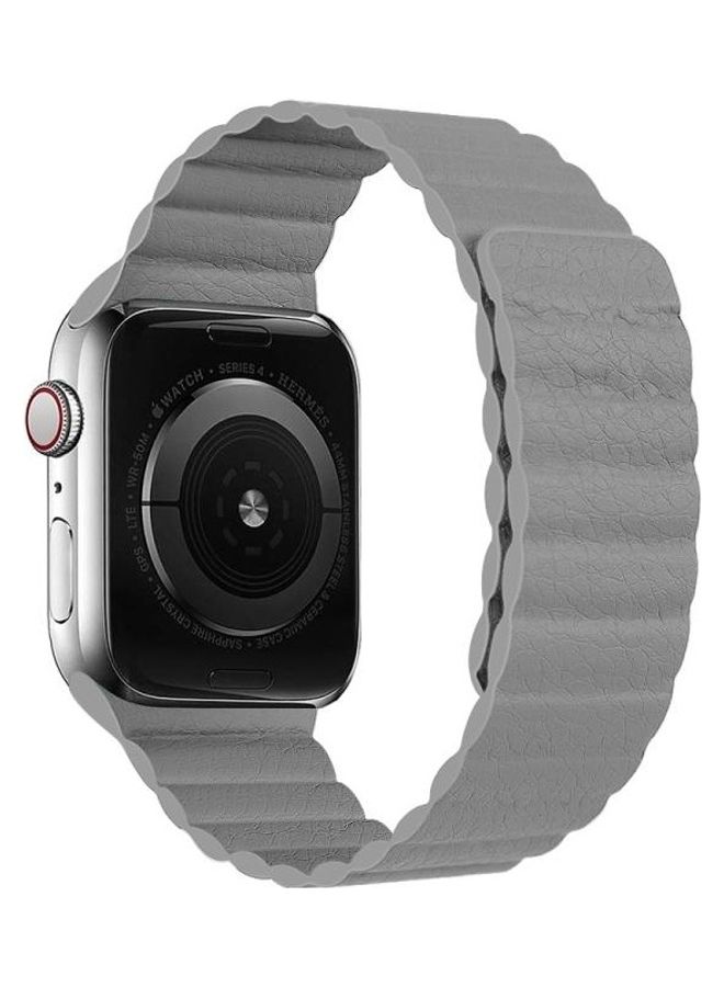 HuHa Ethnic Replacement Watchband for Apple Watch Series 1/2/3/4/5/6/7/SE 38/40/41mm Grey