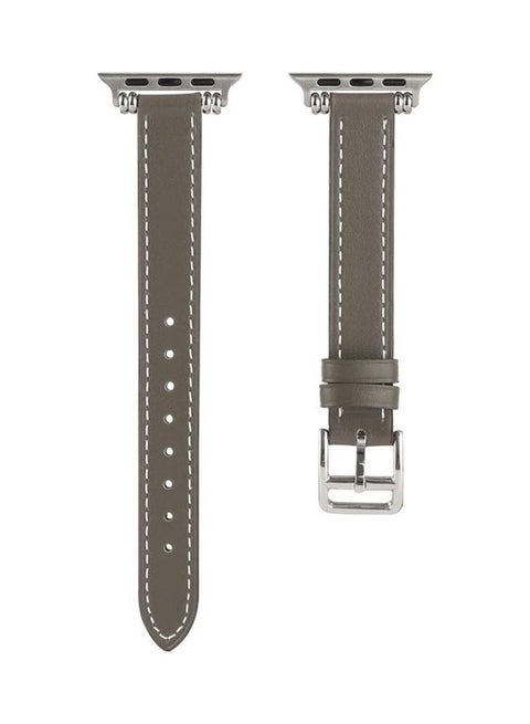 Beads Style Replacement Watchband For Apple Watch Series 7 41mm/6 & Se & 5 & 4 40mm/3 & 2 & 1 38mm Grey