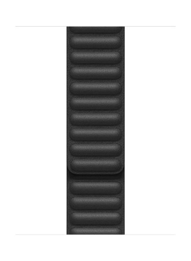 هوها سوار بديل من الجلد لساعة أبل سيريز 7/6/SE/5/4/3/2/1 45/44/42 مم أسود - Image 2