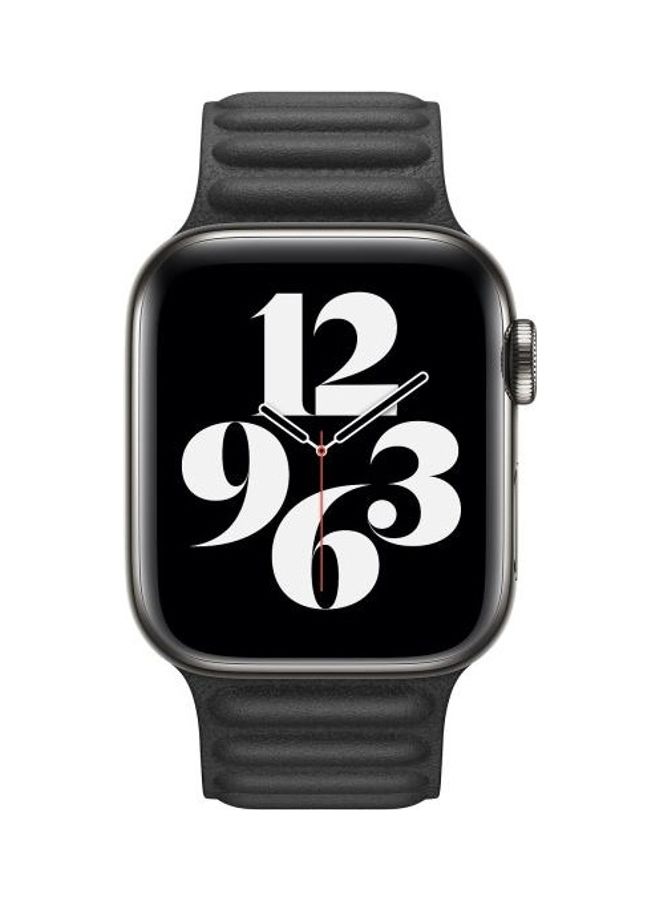 هوها سوار بديل من الجلد لساعة أبل سيريز 7/6/SE/5/4/3/2/1 45/44/42 مم أسود - Image 3