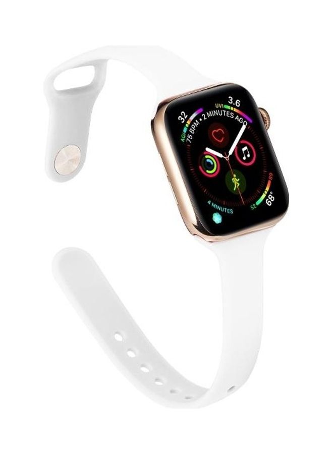 HuHa Replacement Wrist Strap Watchband For Apple Watch 5/4 44mm & 3/2/1 42mm White - Image 4