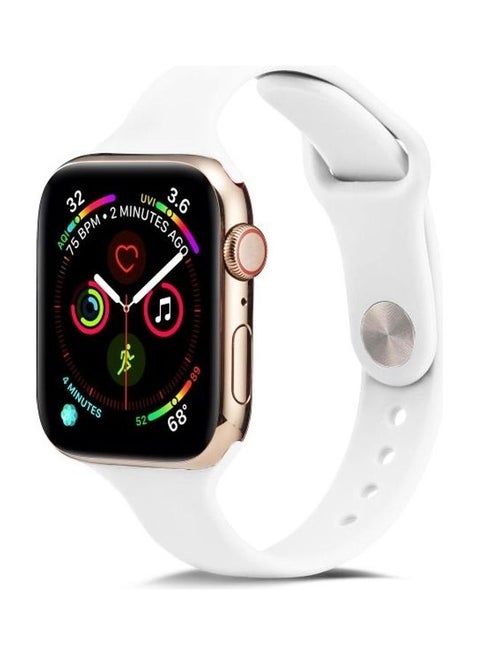 Replacement Wrist Strap Watchband For Apple Watch Series 5/4 40mm & 3/2/1 38mm White