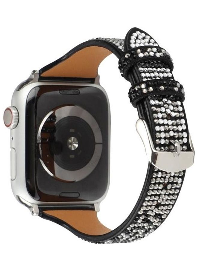 HuHa Ethnic Replacement Watchband For Apple Watch Series 1/2/3/4/5/6/7/SE 42/44/45mm Black - Image 4