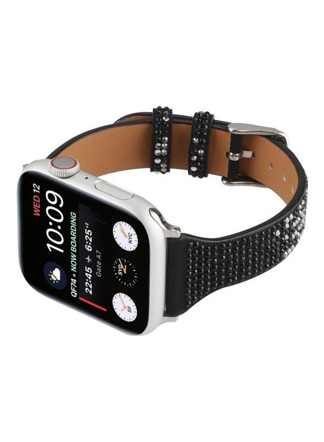 HuHa Ethnic Replacement Watchband For Apple Watch Series 1/2/3/4/5/6/7/SE 42/44/45mm Black - Image 3