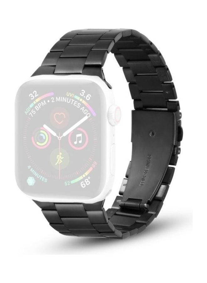 HuHa - Ethnic Replacement Watchband for Apple Watch Series 1/2/3/4/5/6/7/SE 42/44/45mm Black - Image 1