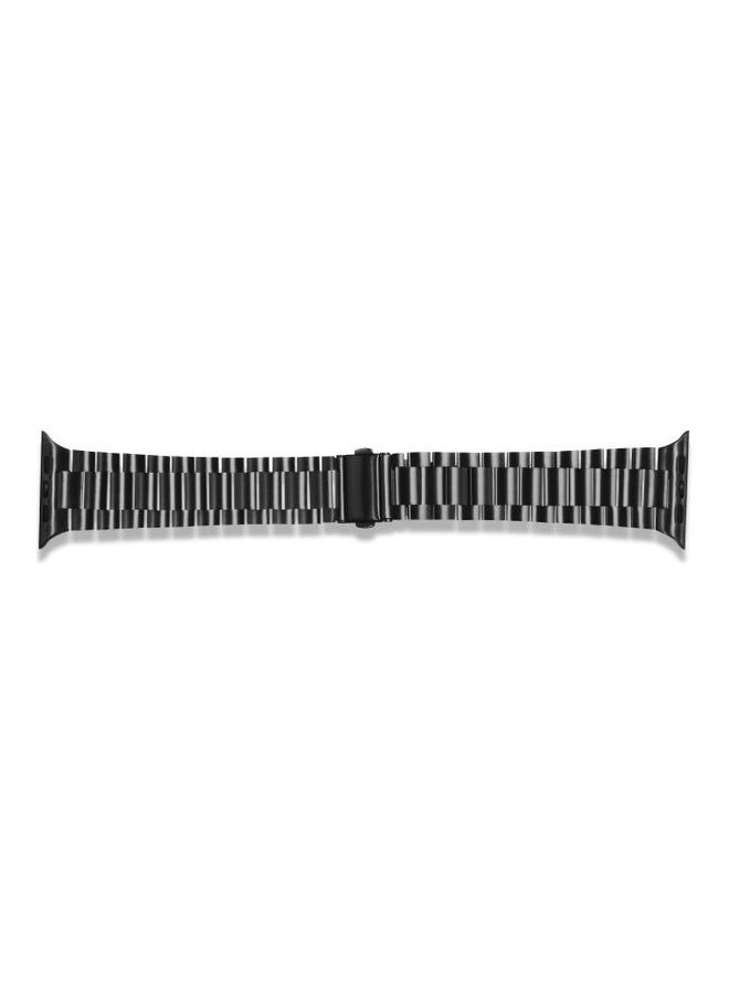 HuHa - Ethnic Replacement Watchband for Apple Watch Series 1/2/3/4/5/6/7/SE 42/44/45mm Black - Image 1