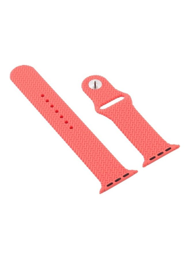 HuHa Ethnic Replacement Watchband For Apple Watch Series 1/2/3/4/5/6/7/SE 42-44-45mm Bright Pink - Image 3