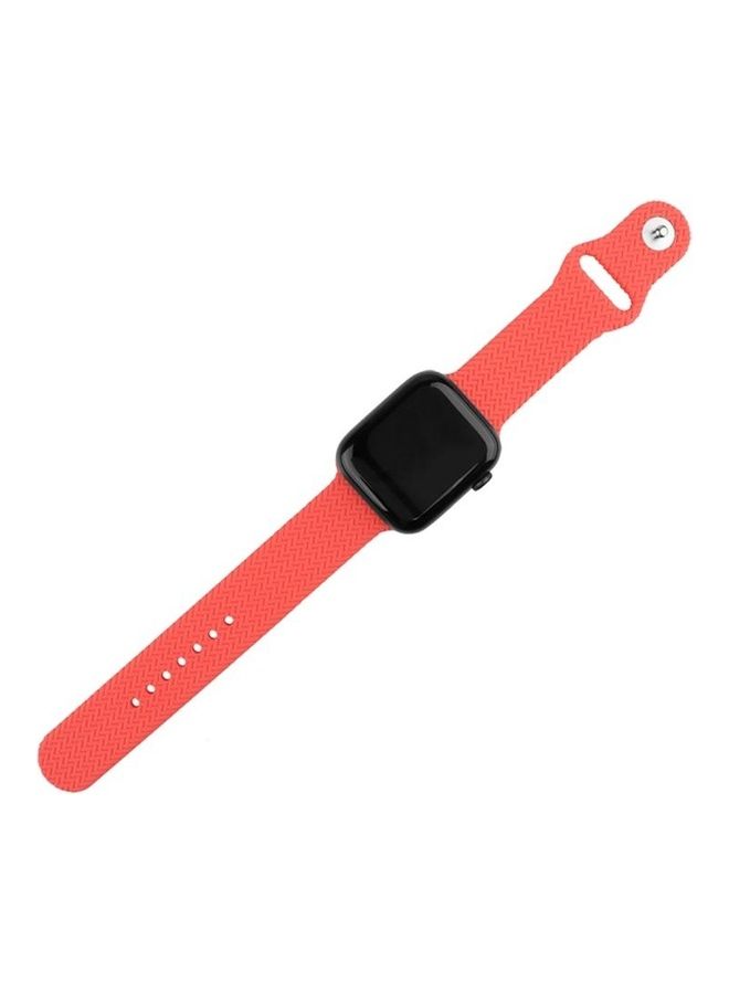 HuHa Ethnic Replacement Watchband For Apple Watch Series 1/2/3/4/5/6/7/SE 42-44-45mm Bright Pink - Image 4
