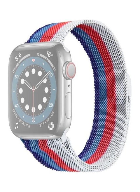 Rainbow Milanese Replacement Strap Watchband For Apple Watch Series 7/6/SE/5/4/3/2/1 41/40/38mm Multicolour