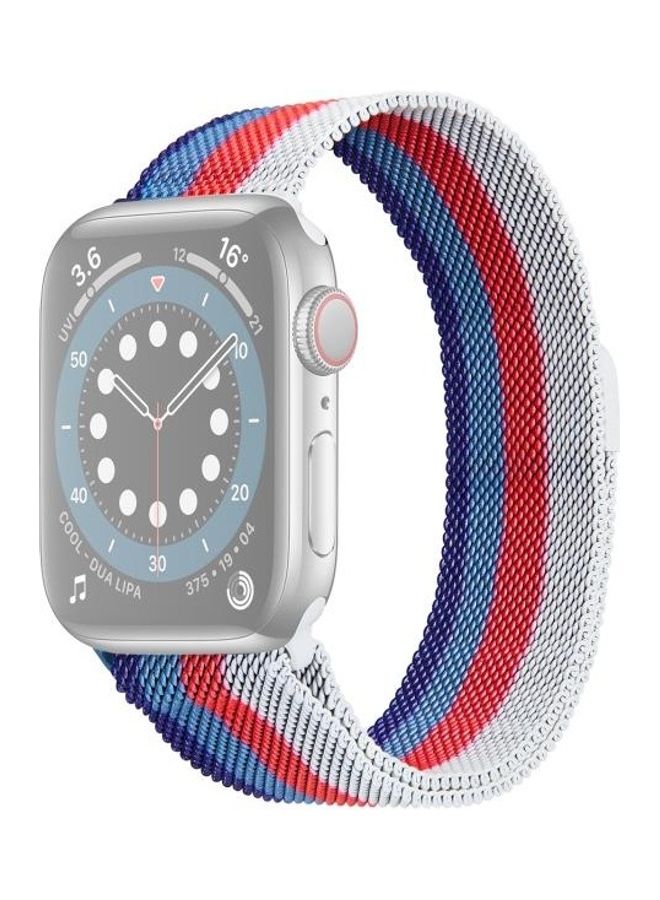 HuHa - Rainbow Milanese Replacement Strap Watchband For Apple Watch Series 7/6/SE/5/4/3/2/1 41/40/38mm Multicolour - Image 1