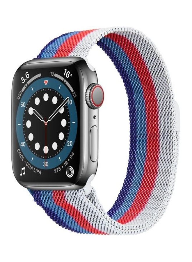 HuHa - Rainbow Milanese Replacement Strap Watchband For Apple Watch Series 7/6/SE/5/4/3/2/1 41/40/38mm Multicolour - Image 1