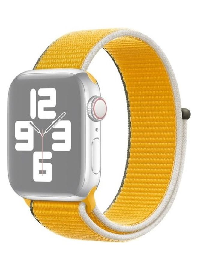 HuHa Loop Type Sport Replacement Strap Watchband For Apple Watch Series 7 45mm/6 & SE & 5 & 4 44mm/3 & 2 & 1 42mm Sunflower - Image 1