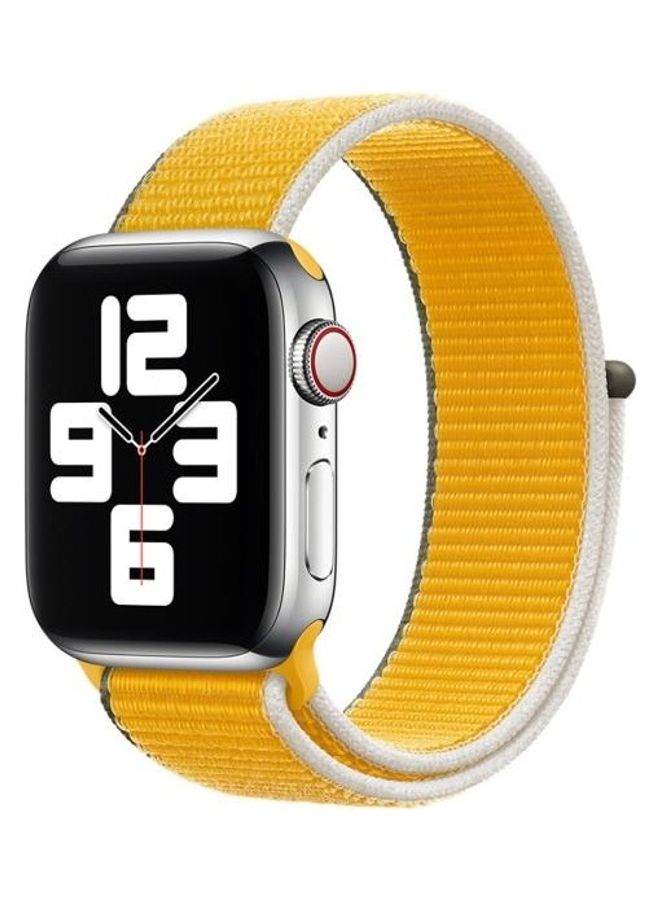 HuHa Loop Type Sport Replacement Strap Watchband For Apple Watch Series 7 45mm/6 & SE & 5 & 4 44mm/3 & 2 & 1 42mm Sunflower - Image 2