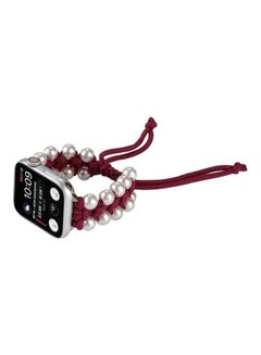 HuHa Umbrella Rope Replacement Watchbands For Apple Watch Series 7 45mm / 6 & Se & 5 & 4 44mm / 3 & 2 & 1 42mm Red  - Image 4