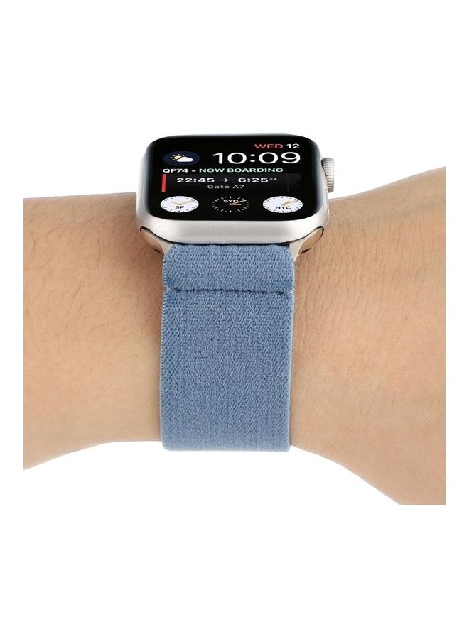 HuHa Ethnic Replacement Watchband For Apple Watch Series 1/2/3/4/5/6/7/SE 42/44/45mm Blue - Image 4