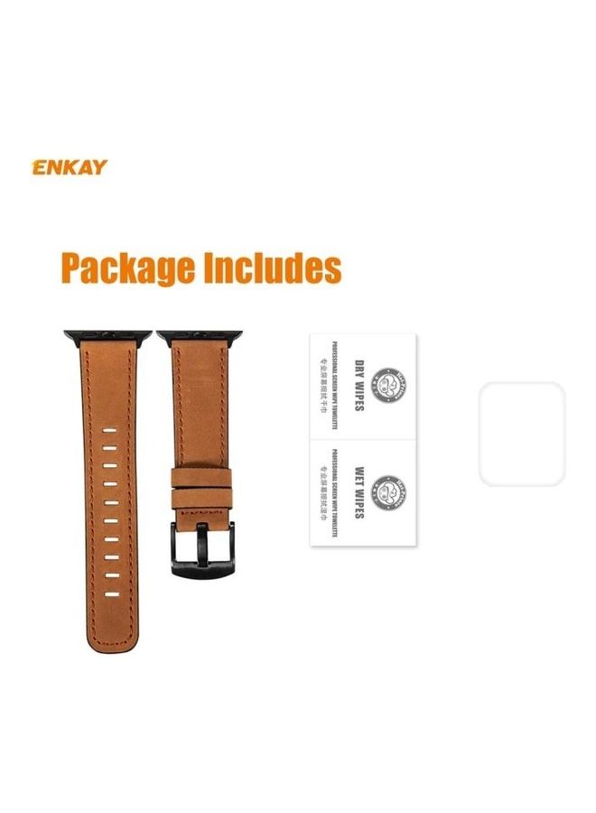 HuHa Ethnic Replacement Watchband with Screen Protector For Apple Watch Series 6/5/4/SE 44mm Blue - Image 4