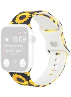 8-Buckle Printed Replacement Strap Watchband For Apple Watch Series 7/6/SE/5/4/3/2/1 42/44/45mm Multicolour