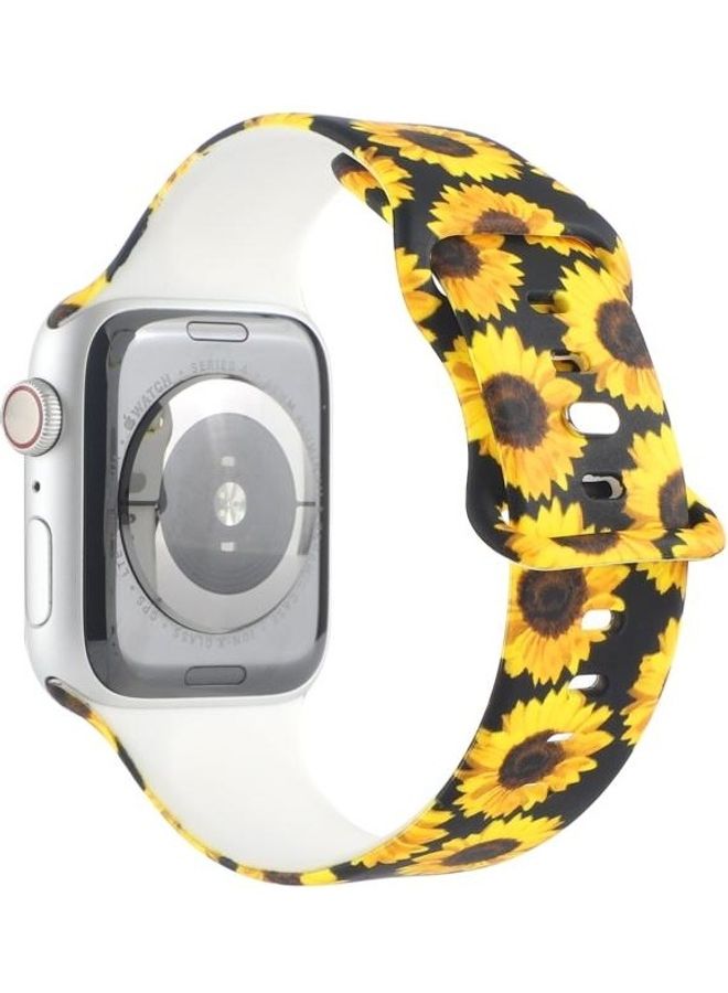 HuHa - 8-Buckle Printed Replacement Strap Watchband For Apple Watch Series 7/6/SE/5/4/3/2/1 42/44/45mm Multicolour - Image 1