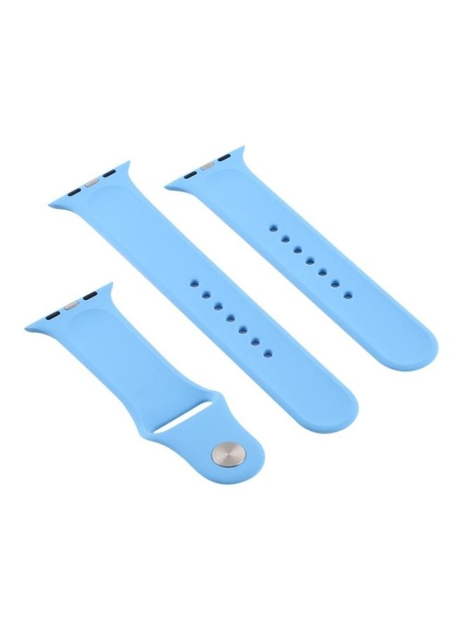 HuHa Rubber Sport Watchband with Pin-and-tuck Closure For Apple Watch Series 7/6/SE/5/4/3/2/1 38/40/41mm Blue - Image 3