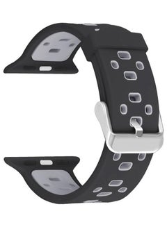 Ethnic Replacement Watchband for Apple Watch Series 1/2/3/4/5/6/7/SE 42/44/45mm Black/Grey